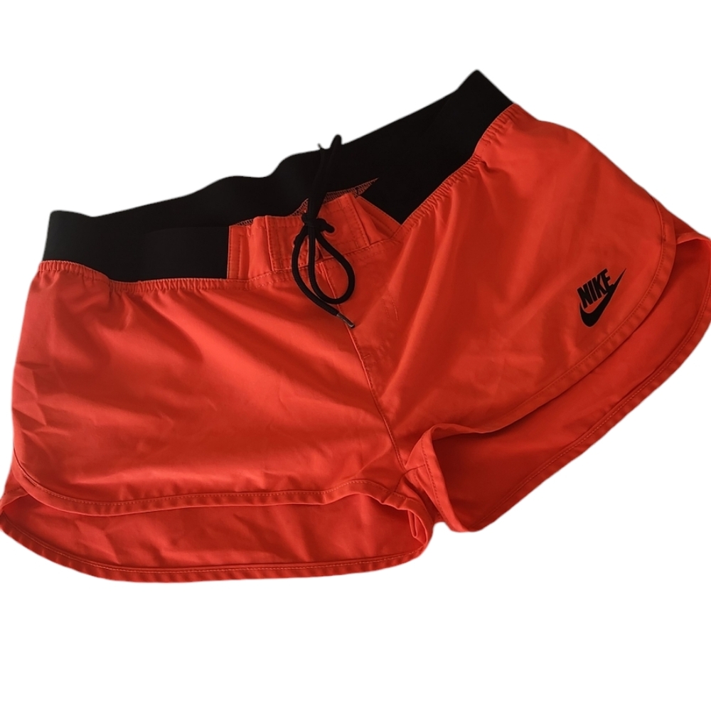 Nike Neon Orange Silky Running Shorts. Size M